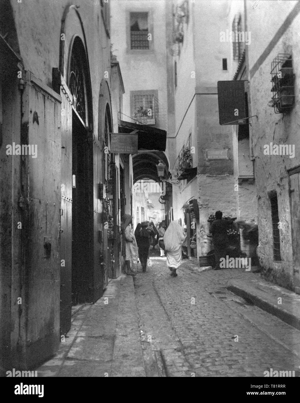 Tunis Street, 19. Jahrhundert Stockfoto