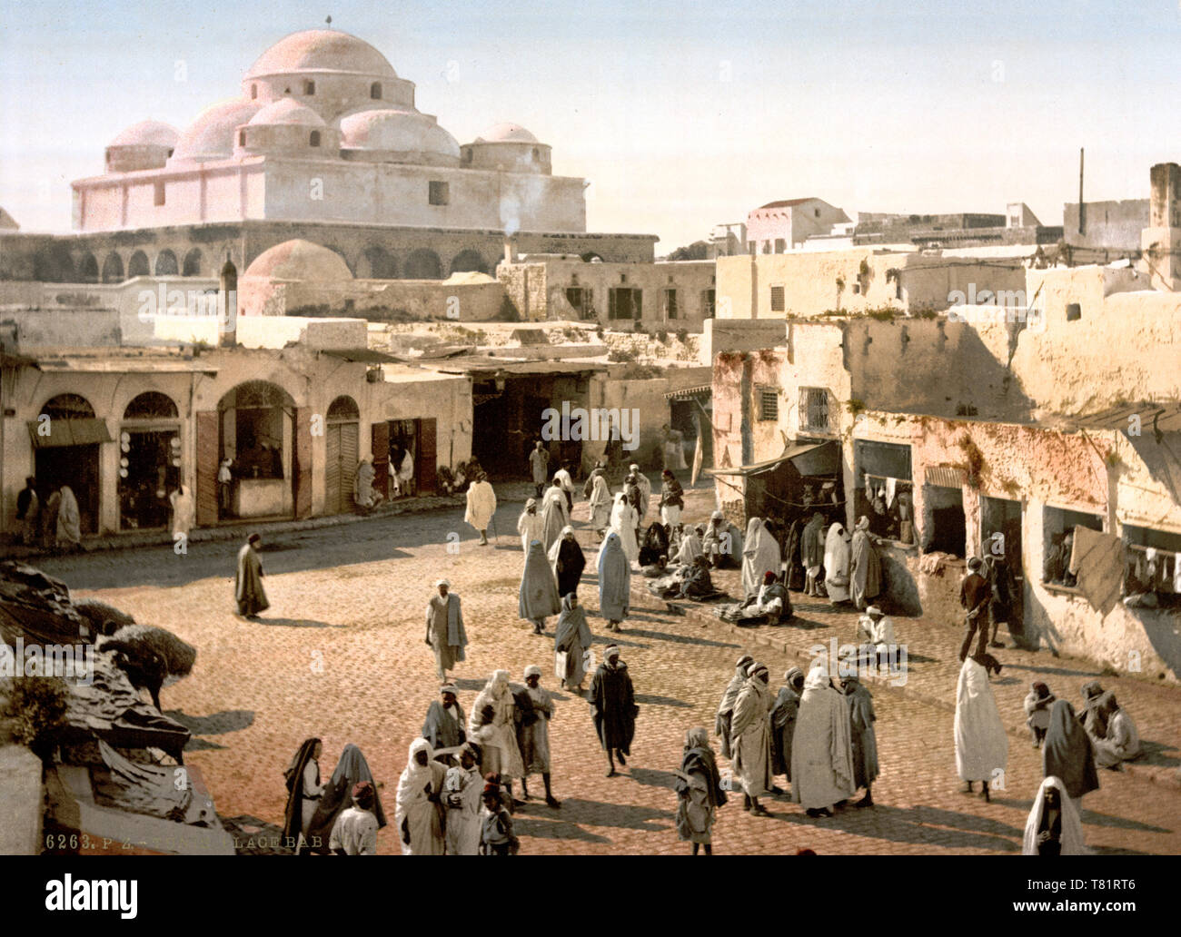 Tunis, Bab Suika-Suker Square, 1899 Stockfoto