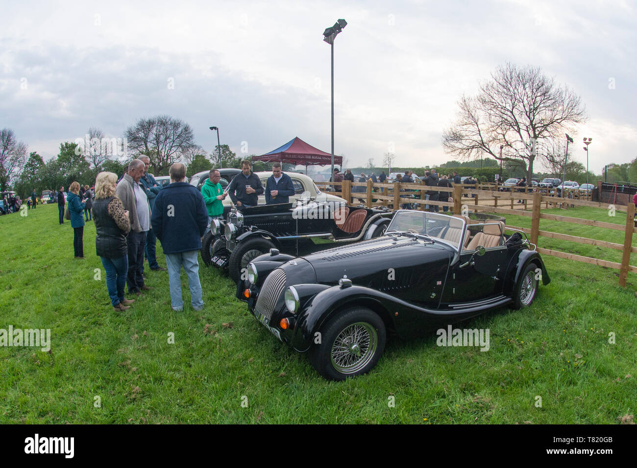 Vintage Morgan im Classic Car Show am Tor hängt auch im Syston Leicestershire. Stockfoto