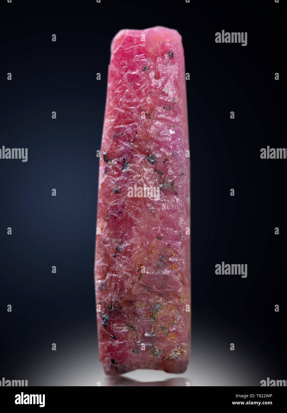 Ruby Mineralgestein Edelstein Quarz Geologie Muster Stockfoto