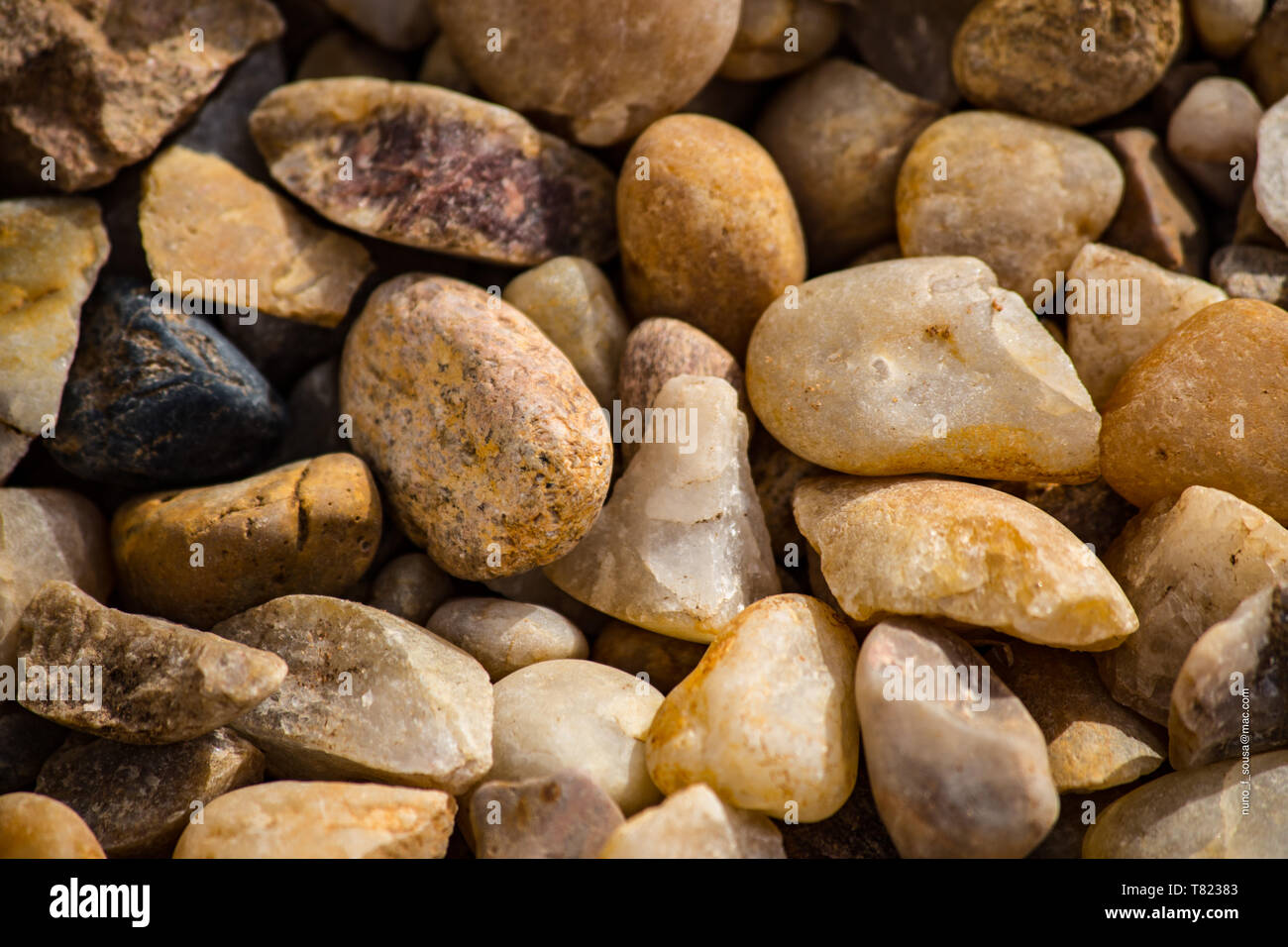 Pebbles Farbmuster Stockfoto