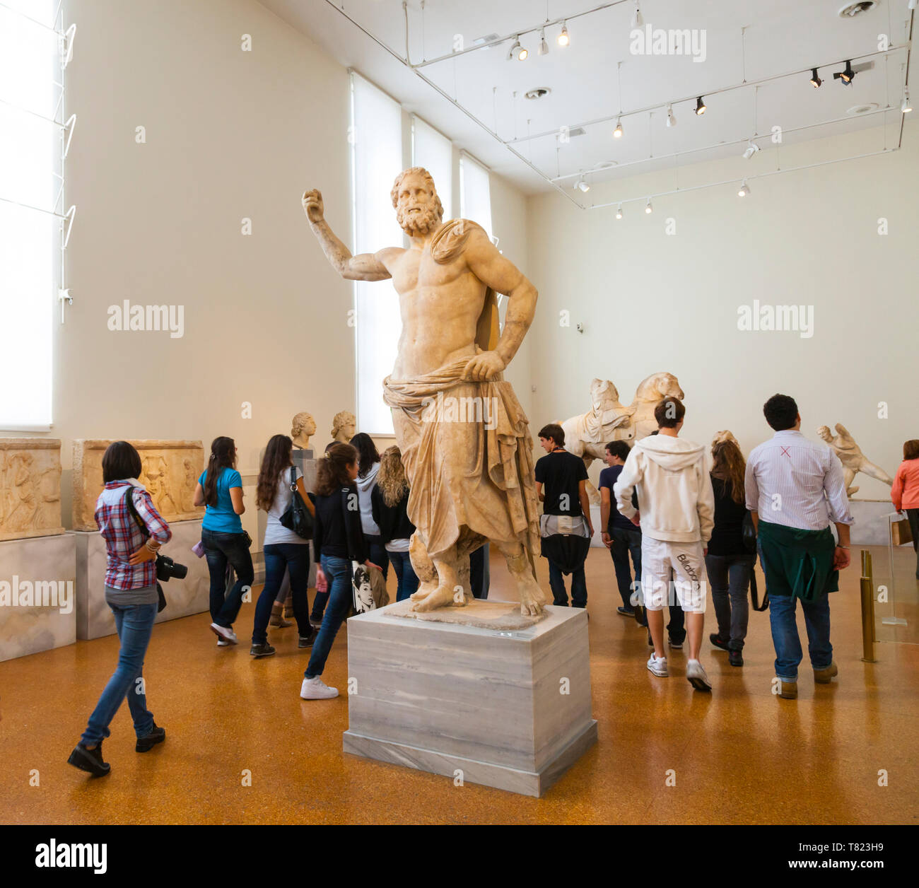 Escultura de Zeus, Museo Arqueológico Nacional, Athen, Griechenland Stockfoto