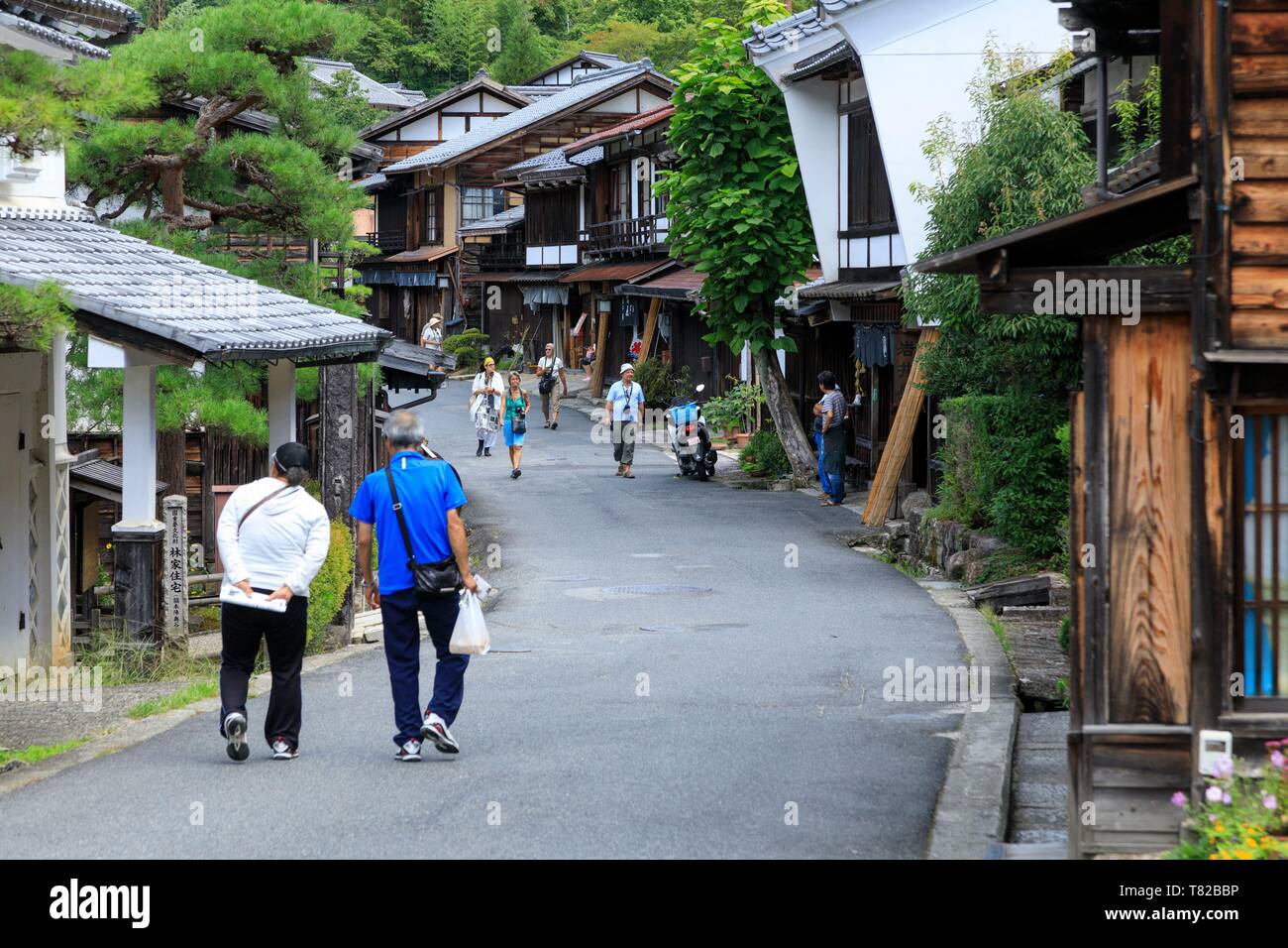 Japan, Insel Honshu, Chubu Region, Präfektur Nagano, Kiso Tal, Nagiso, Tsumago, Terashita Straße Stockfoto