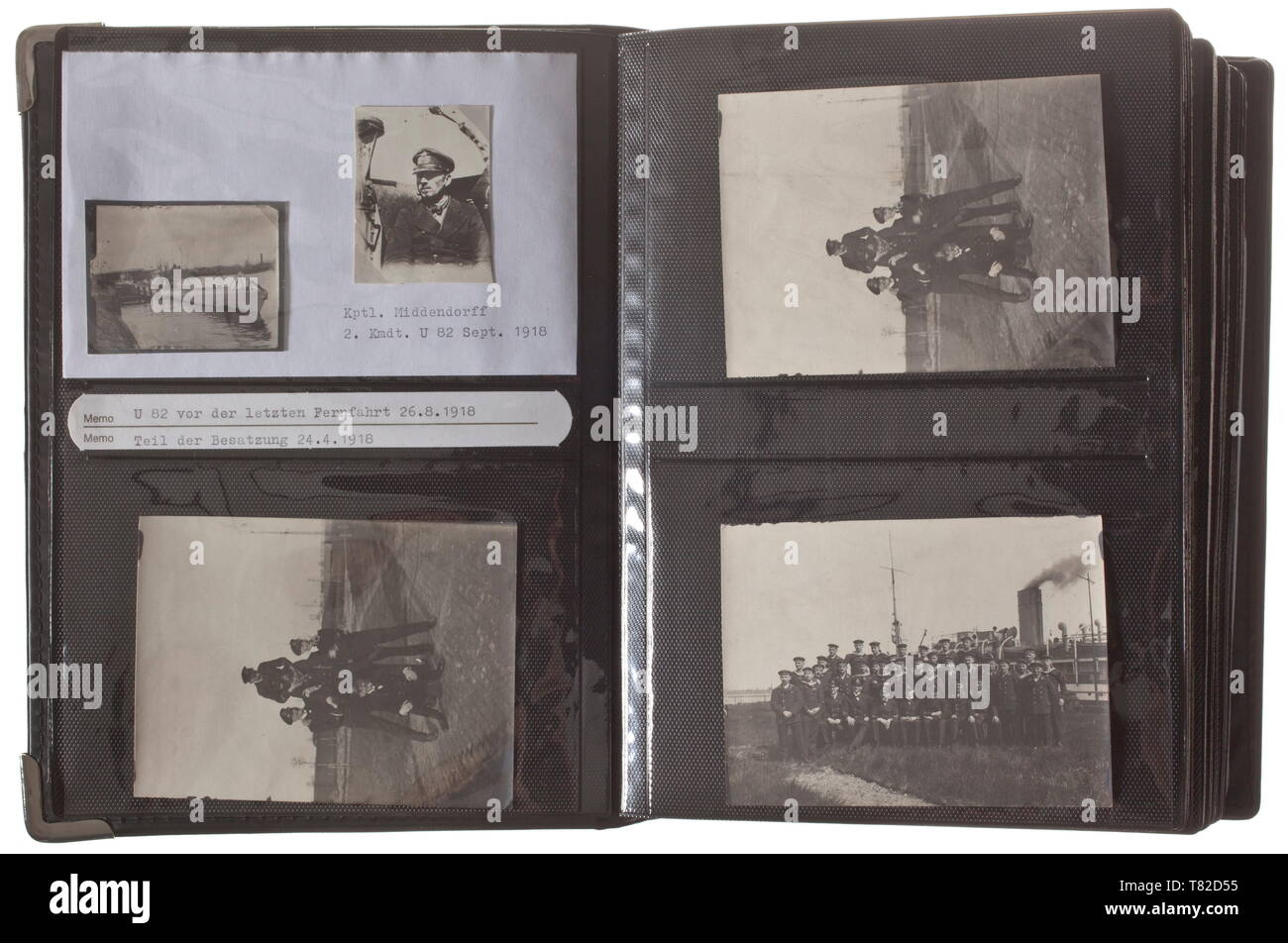 Hans Adam (1883 - 1948) - Bilder der Pour le Mérite Sieger. 200 hervorragende Bilder auf die Geschichte der deutschen U-Boot Kommandant Hans Adam und andere U-Boot Skipper. Sehr gute technische und Naval Bilder in verschiedenen Größen, einschließlich Portraits, versenken, U-Boote und Taucher in einem neuen Slip-in Album, einige Fotos mit Beschreibungen. historischen, geschichtlichen, Marine, Marine, Militär, Militaria, Zweig, Zweige, Streitkräften und bewaffneten Service, Objekt, Objekte, Stills, Clipping, Clippings, Ausschneiden, Ausschnitten, 20 th, Additional-Rights - Clearance-Info - Not-Available Stockfoto