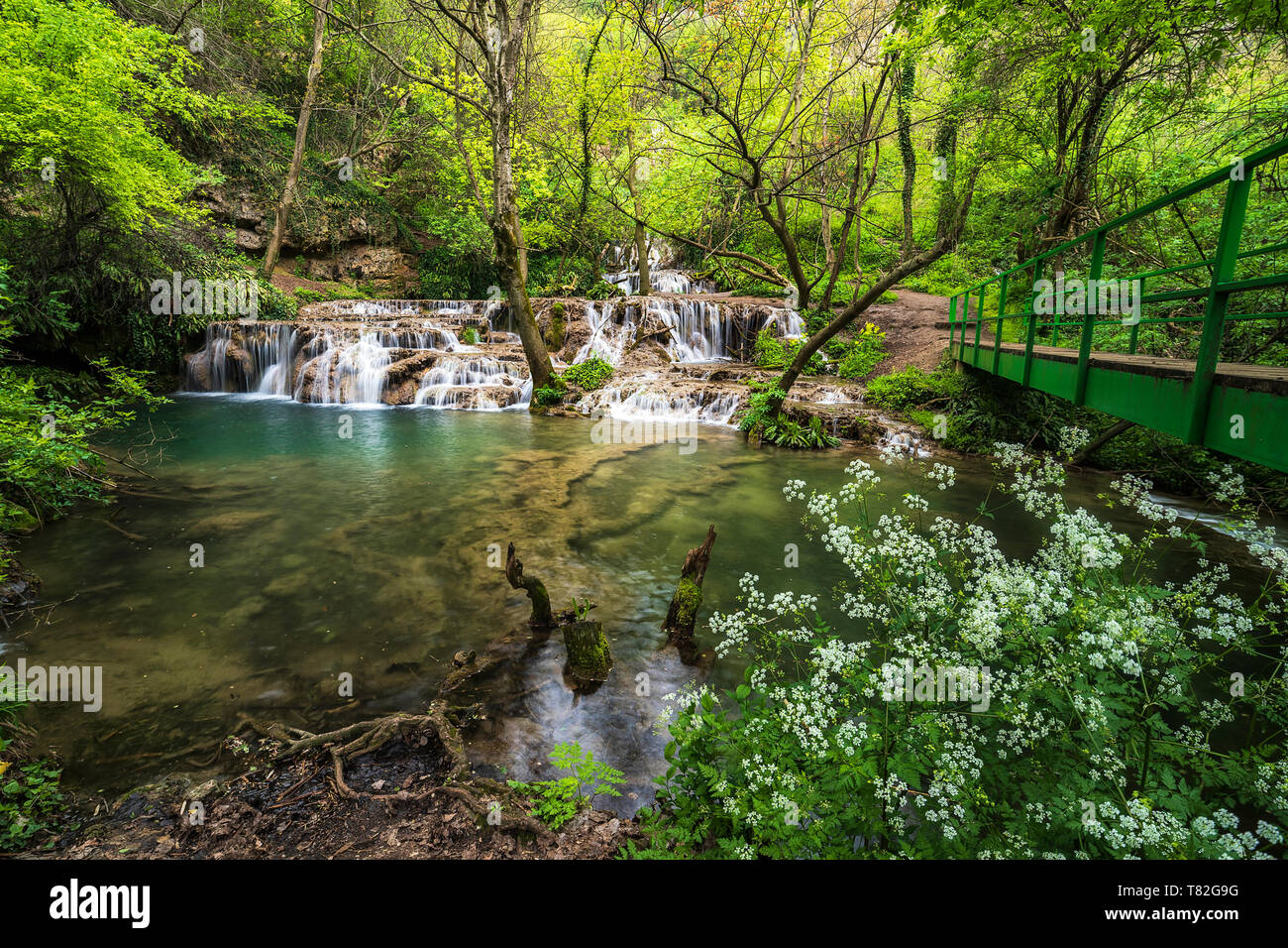 Krushuna Wasserfälle sind eine Reihe von Wasserfällen im Norden von Bulgarien, in der Nähe von lowetsch Stadt Stockfoto