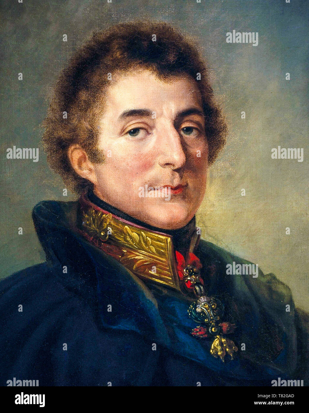 1. Herzog von Wellington, Portrait Malerei (Detail) von Peter Edward Stroehling, 1820 Stockfoto