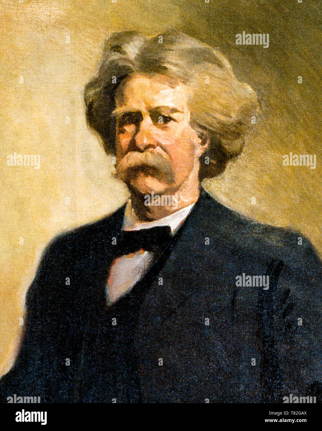 Mark Twain (1835-1910), Porträt Malerei (Detail), C. 1912 Stockfoto