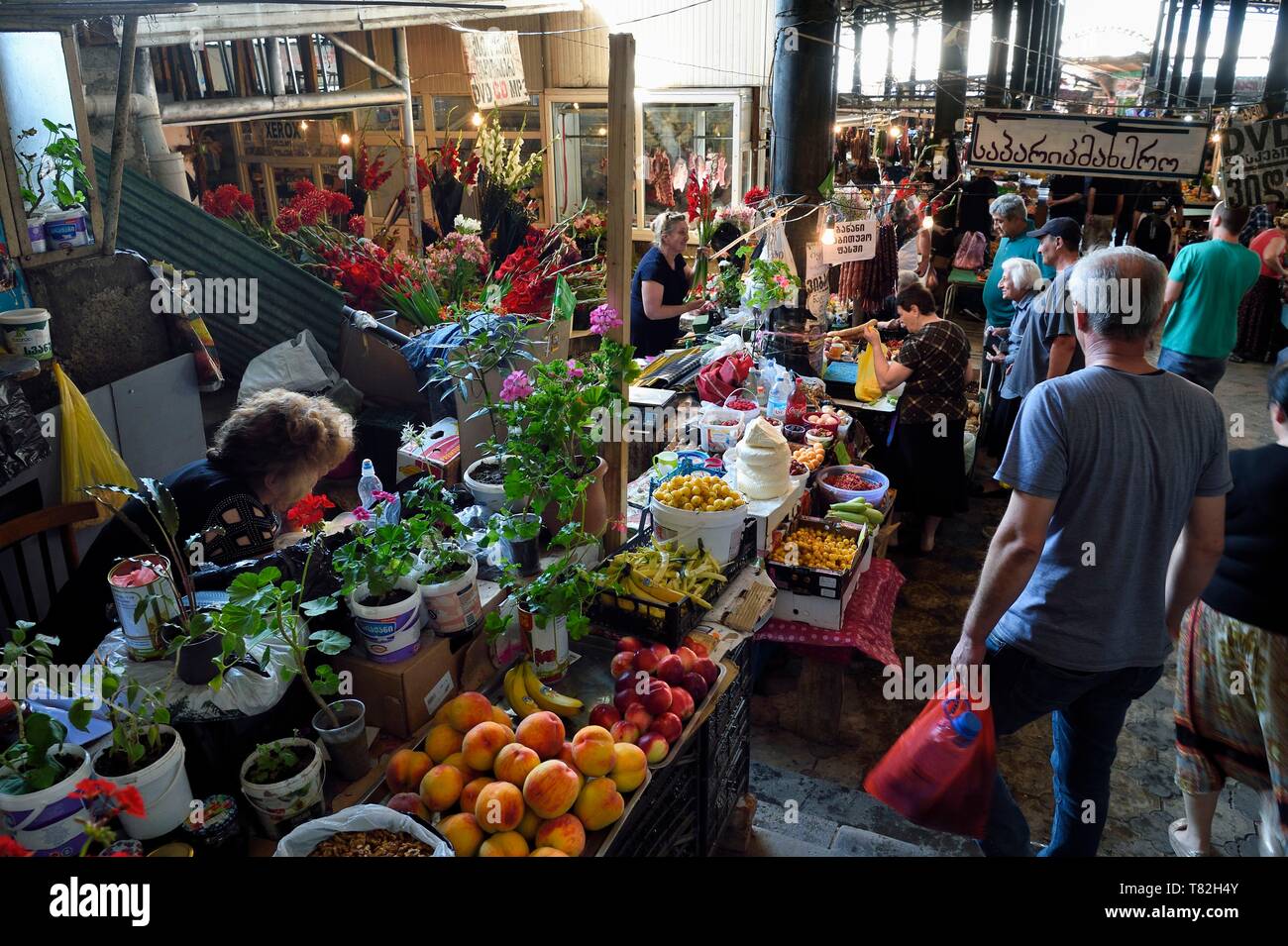 Georgien, Kachetien, Telavi, die Markthalle Stockfoto