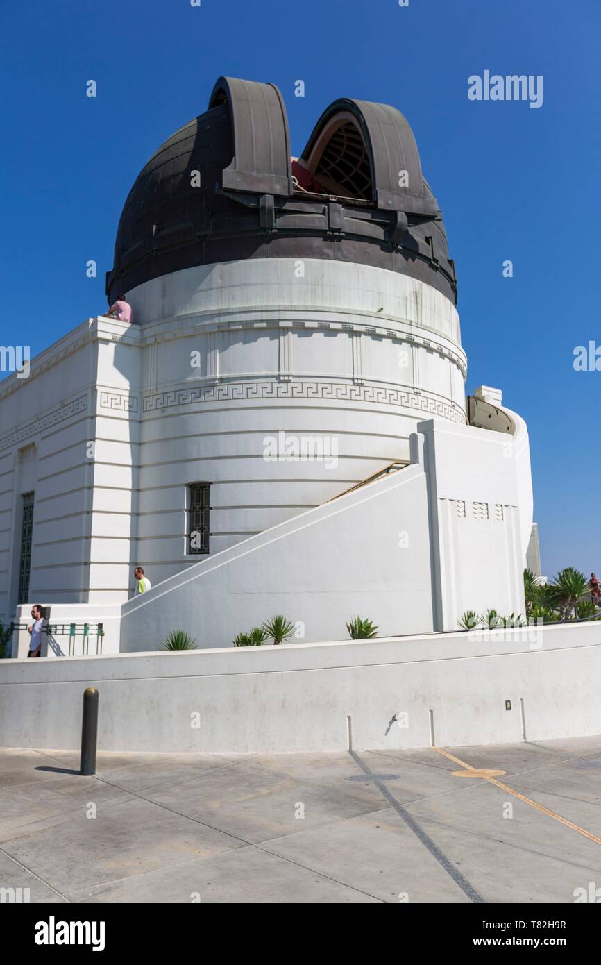 Usa, Kalifornien, Los Angeles, Griffith Observatorium auf dem Mount Hollywood, Unter der Kuppel das Teleskop Stockfoto