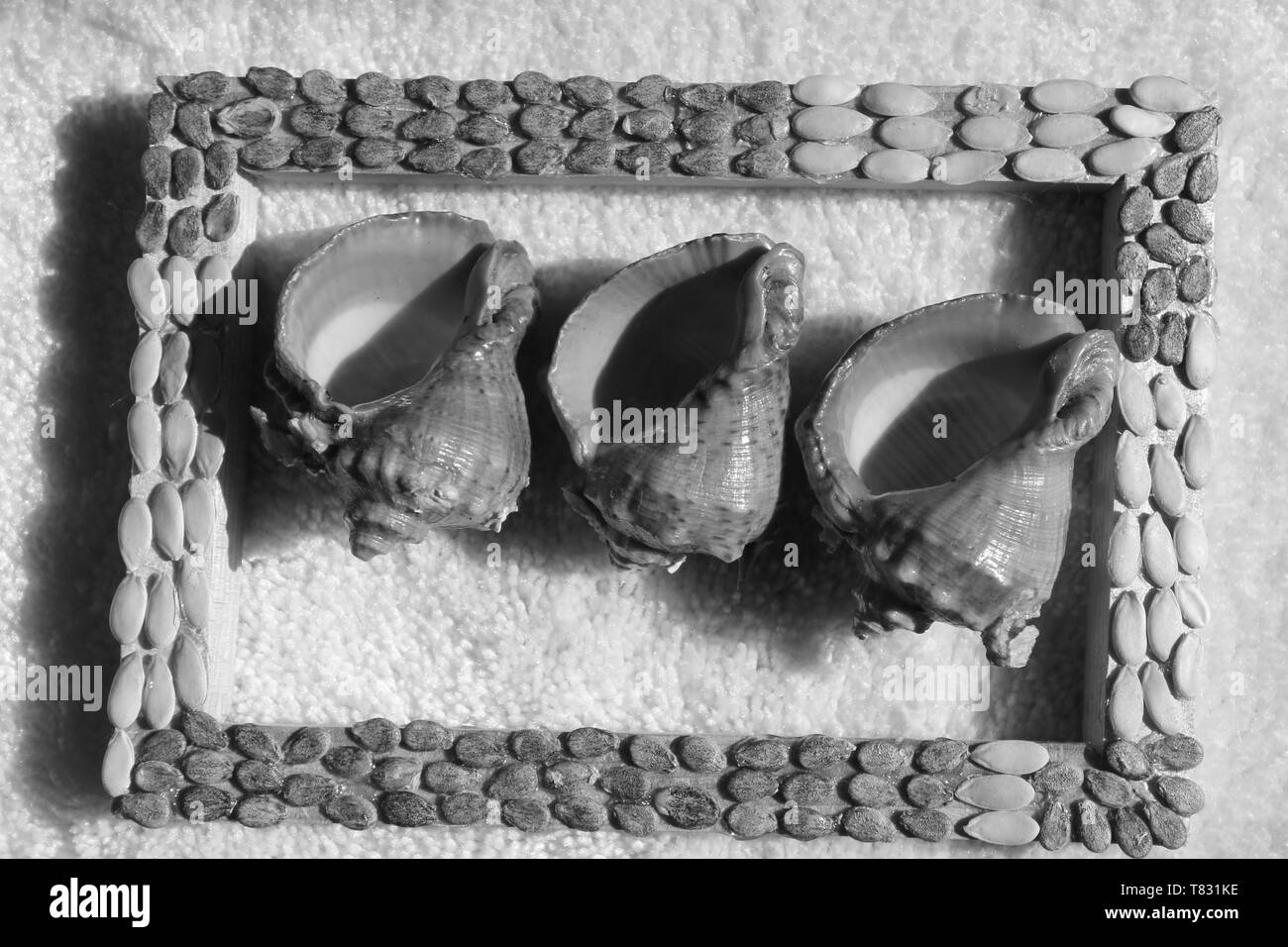 Retro Style Bilderrahmen mit wenig Speicher ab Sommer am Meer Stockfoto