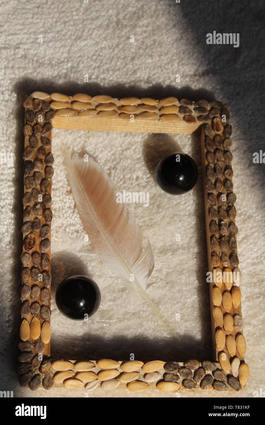 Retro Style Bilderrahmen mit wenig Speicher ab Sommer am Meer Stockfoto