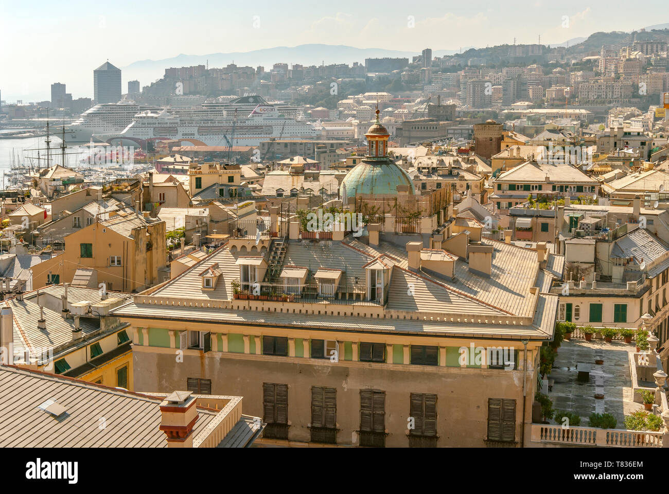 Blick auf Genua, Ligurien, Nordwestitalien Stockfoto