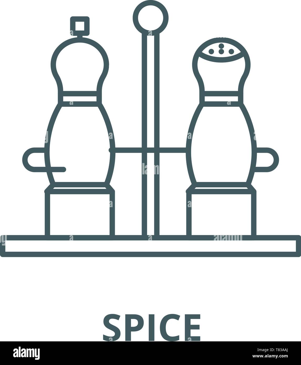 Spice vektor Symbol Leitung, lineare Konzept erläutern, Zeichen, Symbol Stock Vektor