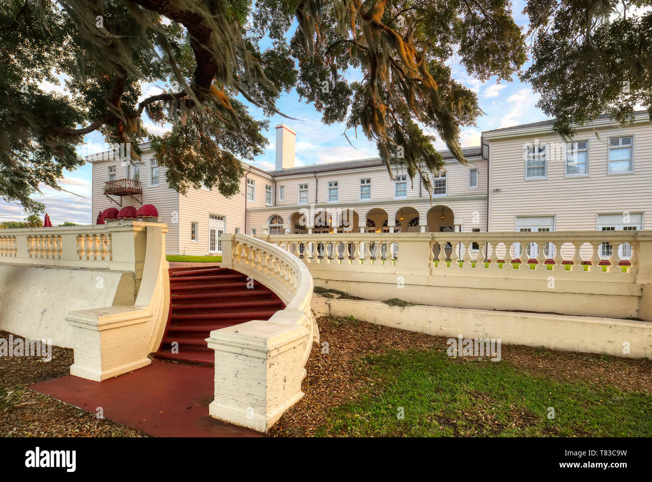 Kapernaum Lakeside Lodge auch Kapernaum Inn Retreat Center im Jahre 1925 in Lake Wales Polk County Floridda in den Vereinigten Staaten aufgebaut Stockfoto