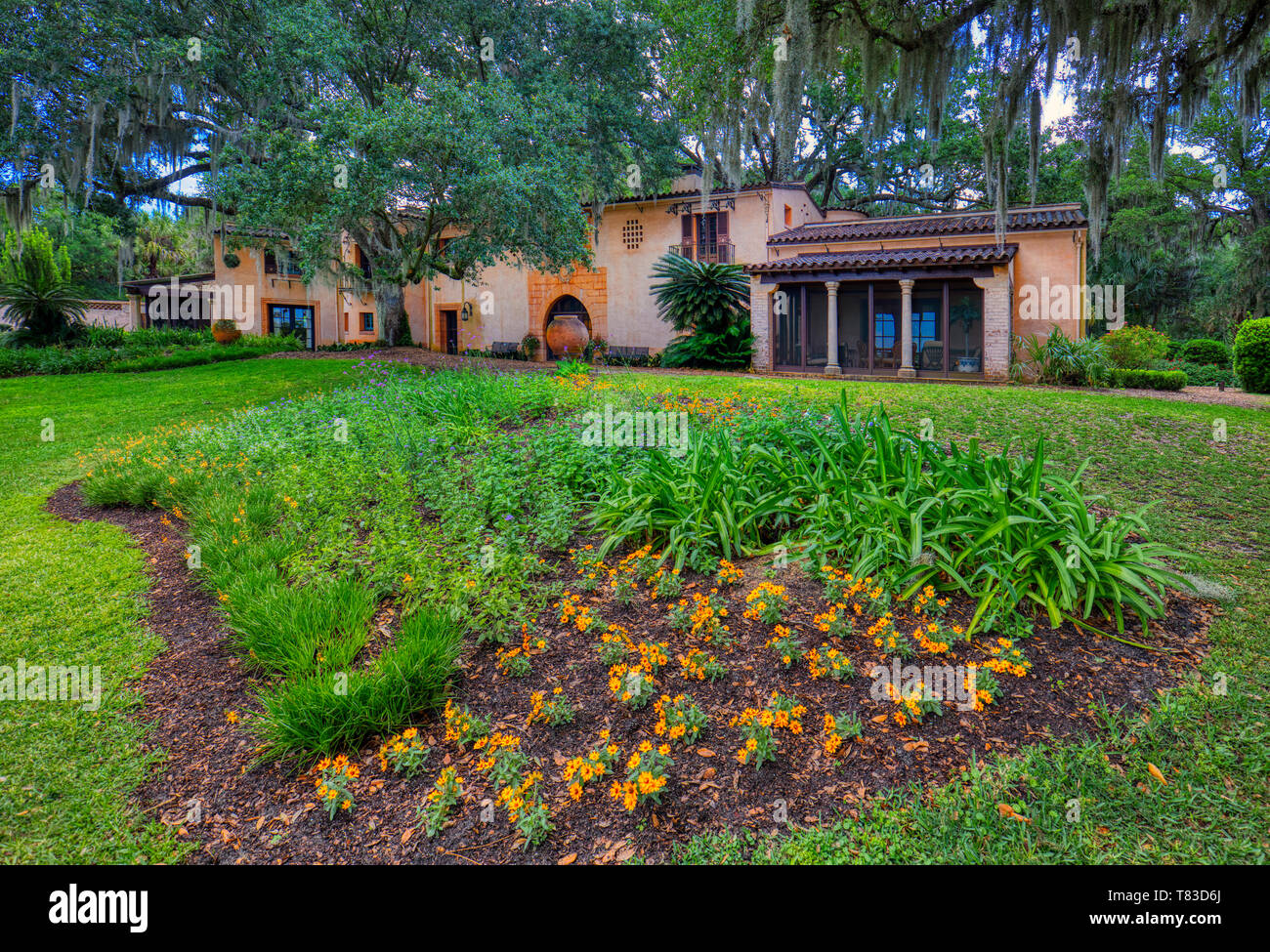 Pinewood Immobilien in Bok Tower Gardens auch als Bok Bergsee Heiligtum in Seen Wales Polk County Florida in den Vereinigten Staaten bekannt Stockfoto