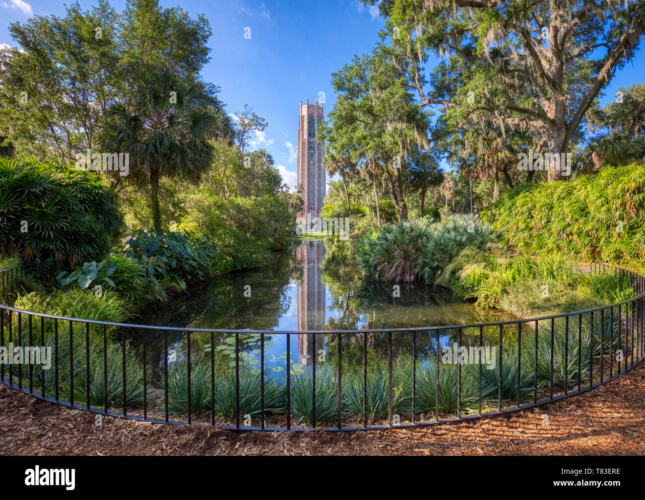 Bok Tower Gardens auch als Bok Bergsee Sanctuary und Singen Turm in Seen Wales Polk County Florida in den Vereinigten Staaten bekannt Stockfoto