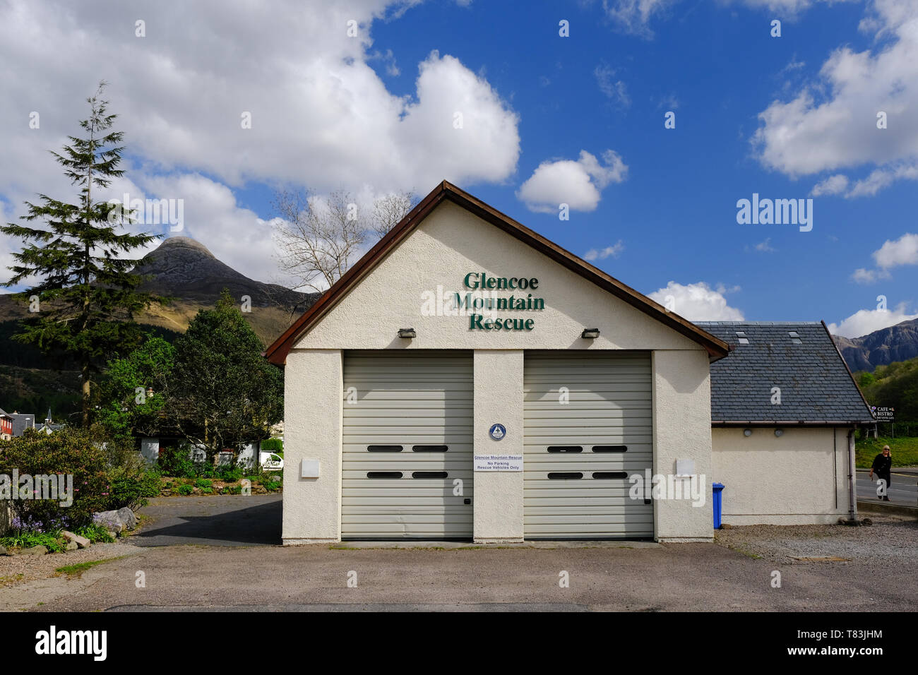 Die Glencoe Mountain Rescue Center in Glencoe Dorf. Stockfoto