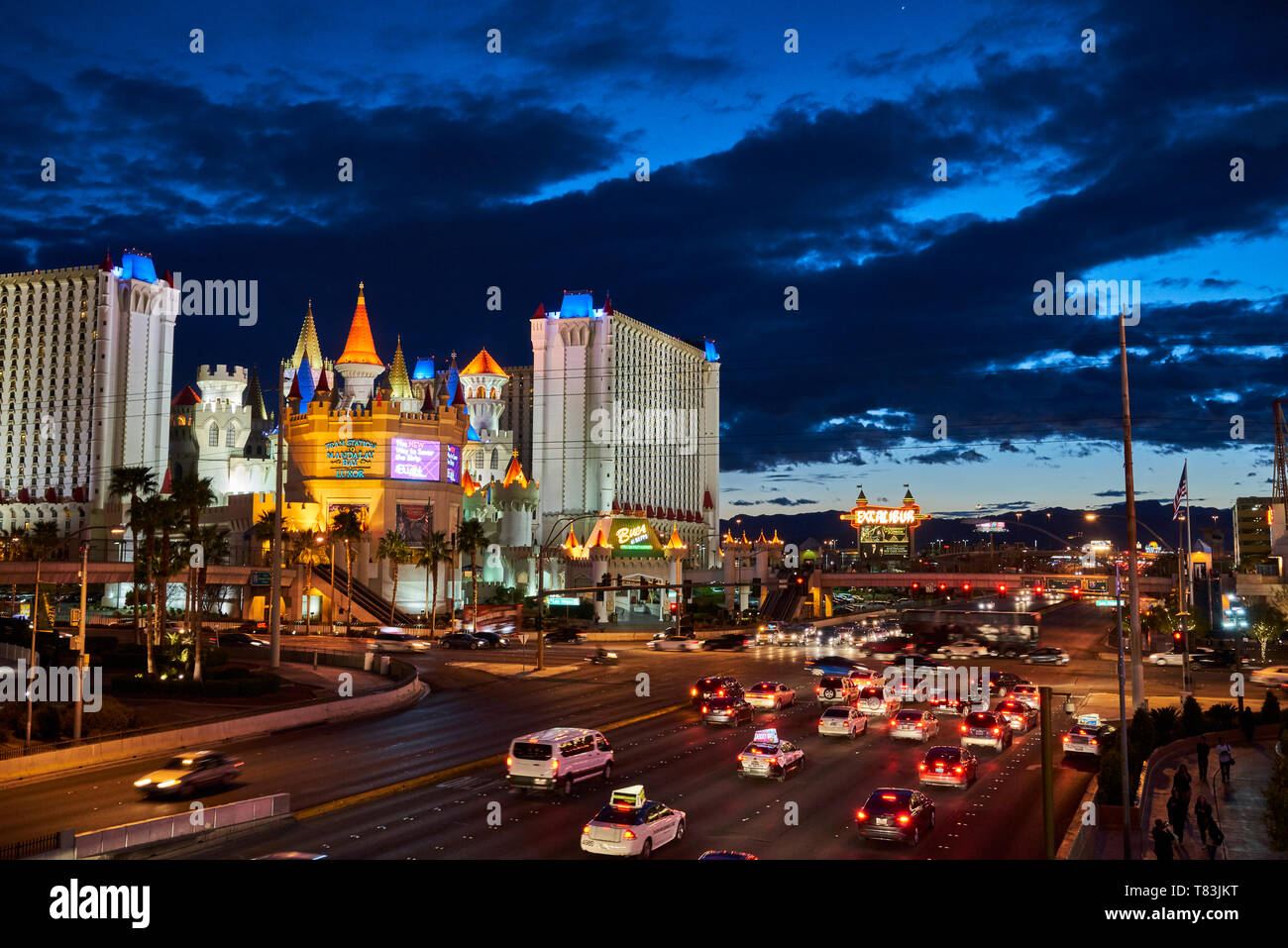 Excalibur Hotel And Casino Las Vegas Blvd am Tropicana Ave. Stockfoto