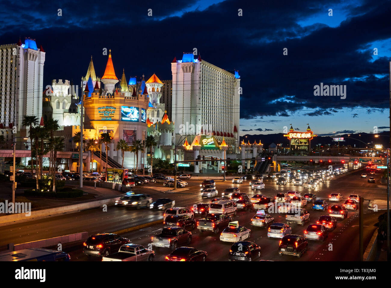 Excalibur Hotel And Casino Las Vegas Blvd am Tropicana Ave. Stockfoto