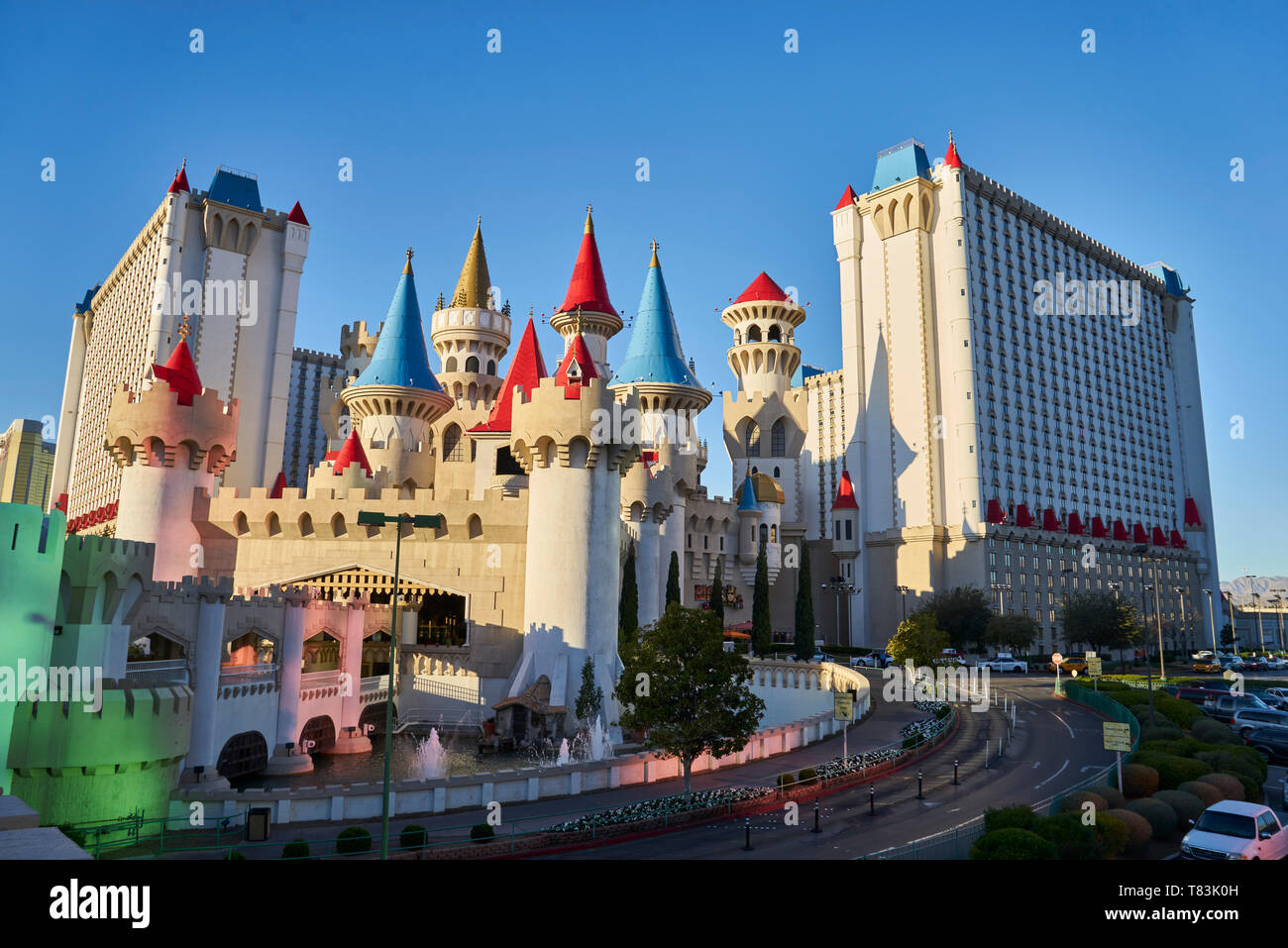 Excalibur Hotel And Casino Las Vegas Blvd am Tropicana Ave. Stockfoto