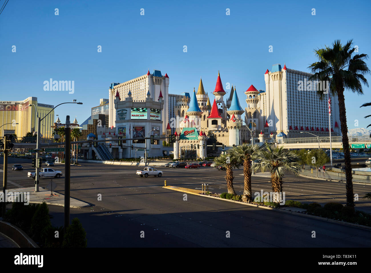 Excalibur Hotel And Casino Las Vegas Blvd am Tropicana Ave. Stockfoto
