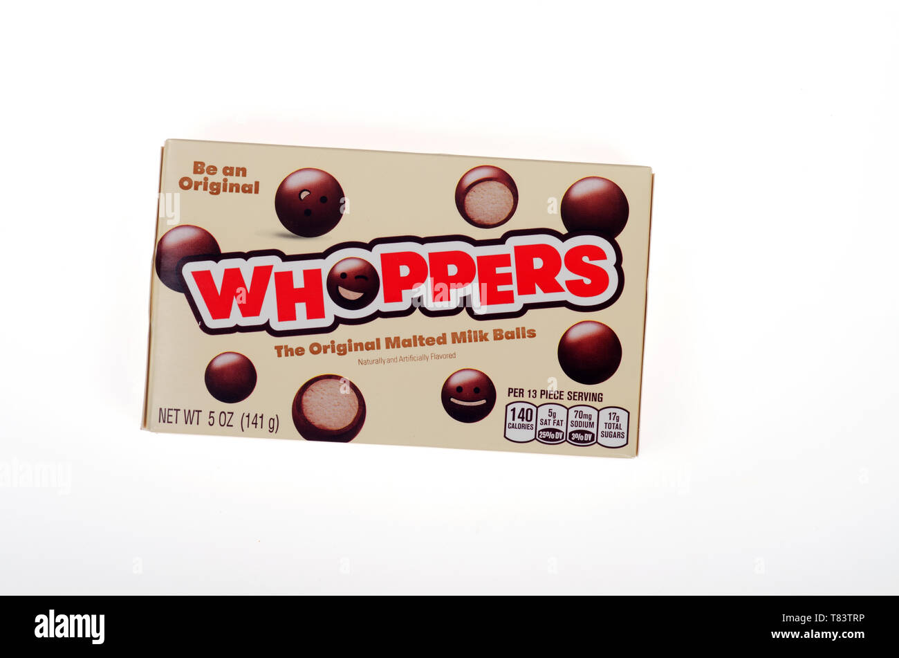 Whoppers Malted Milk Balls candy Box durch die Hershey Company Stockfoto