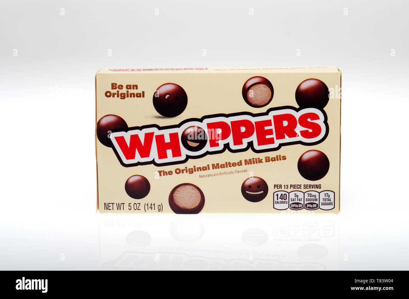 Whoppers Malted Milk Balls candy Box durch die Hershey Company Stockfoto