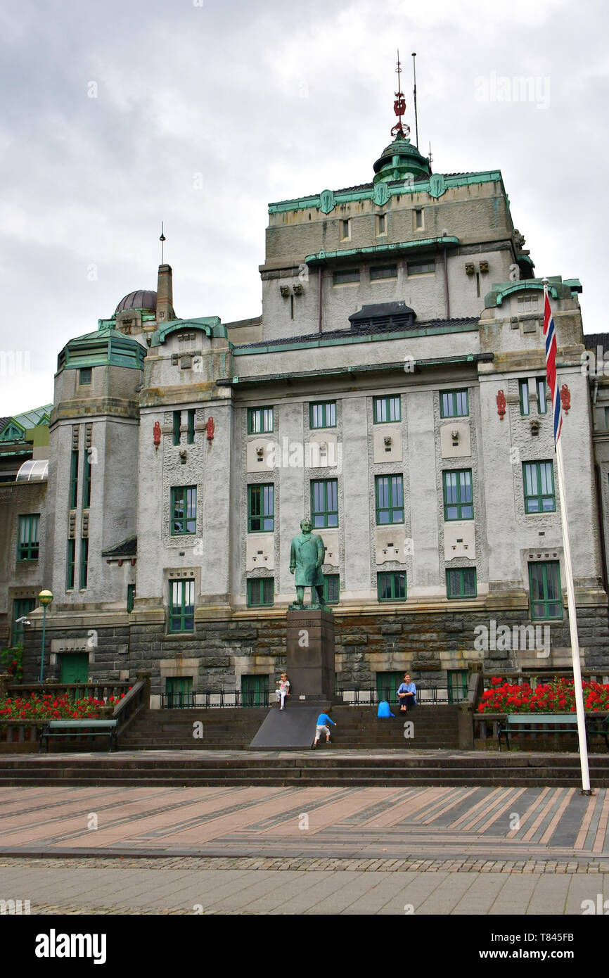 National Theater, Den Nationale Scene in Bergen, Norwegen, Skandinavien, Europa Stockfoto