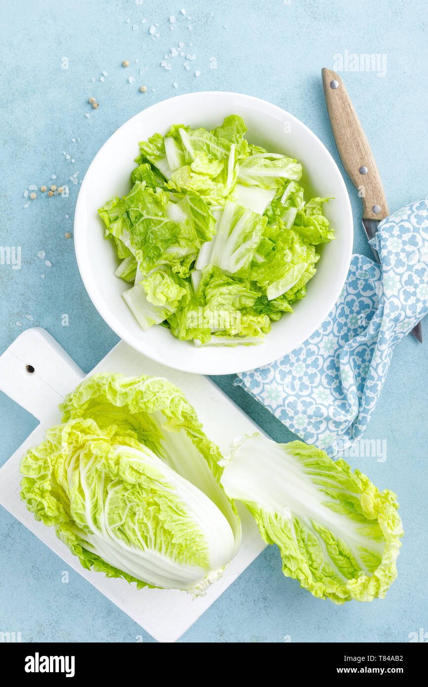 Frische chinesische Napa Speck-Krautsalat Stockfoto