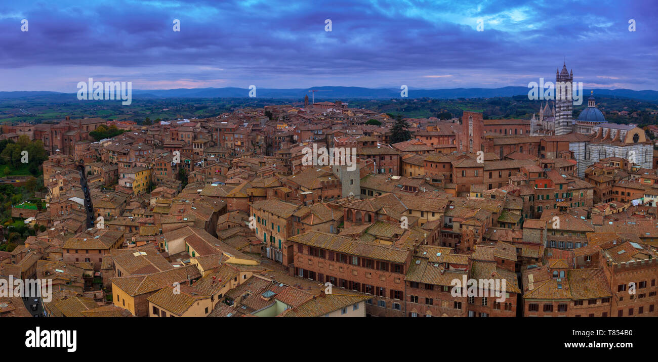 Blick auf Siena. Toskana, Italien. Stockfoto