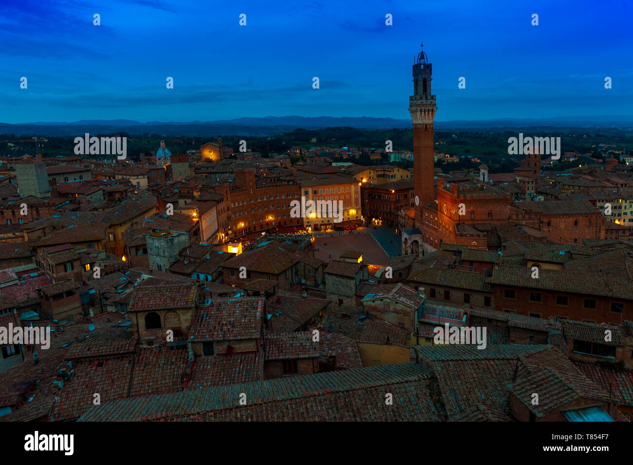 Blick auf Siena. Toskana, Italien. Stockfoto