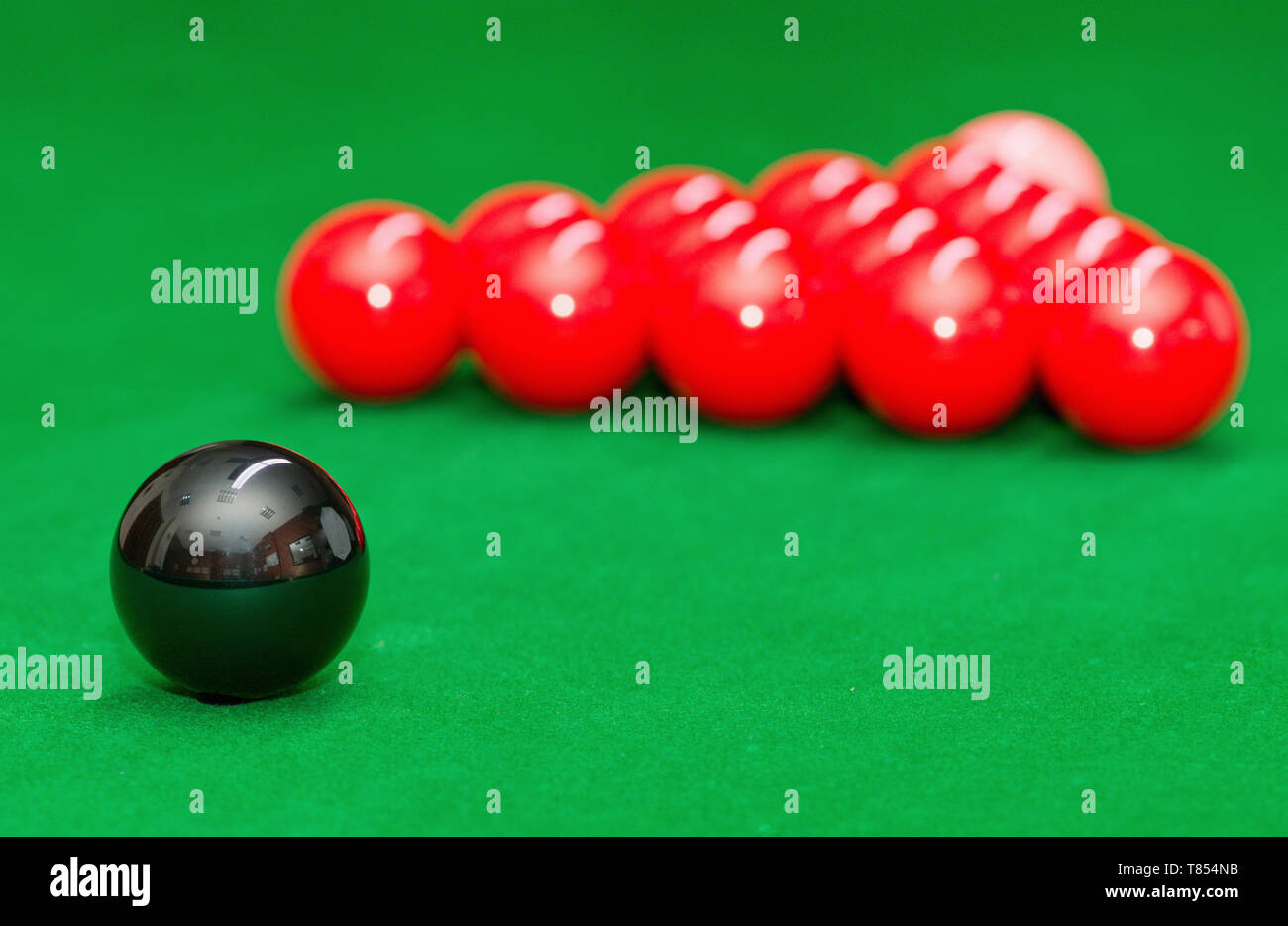Snooker Kugeln in Grundstellung Stockfotografie - Alamy