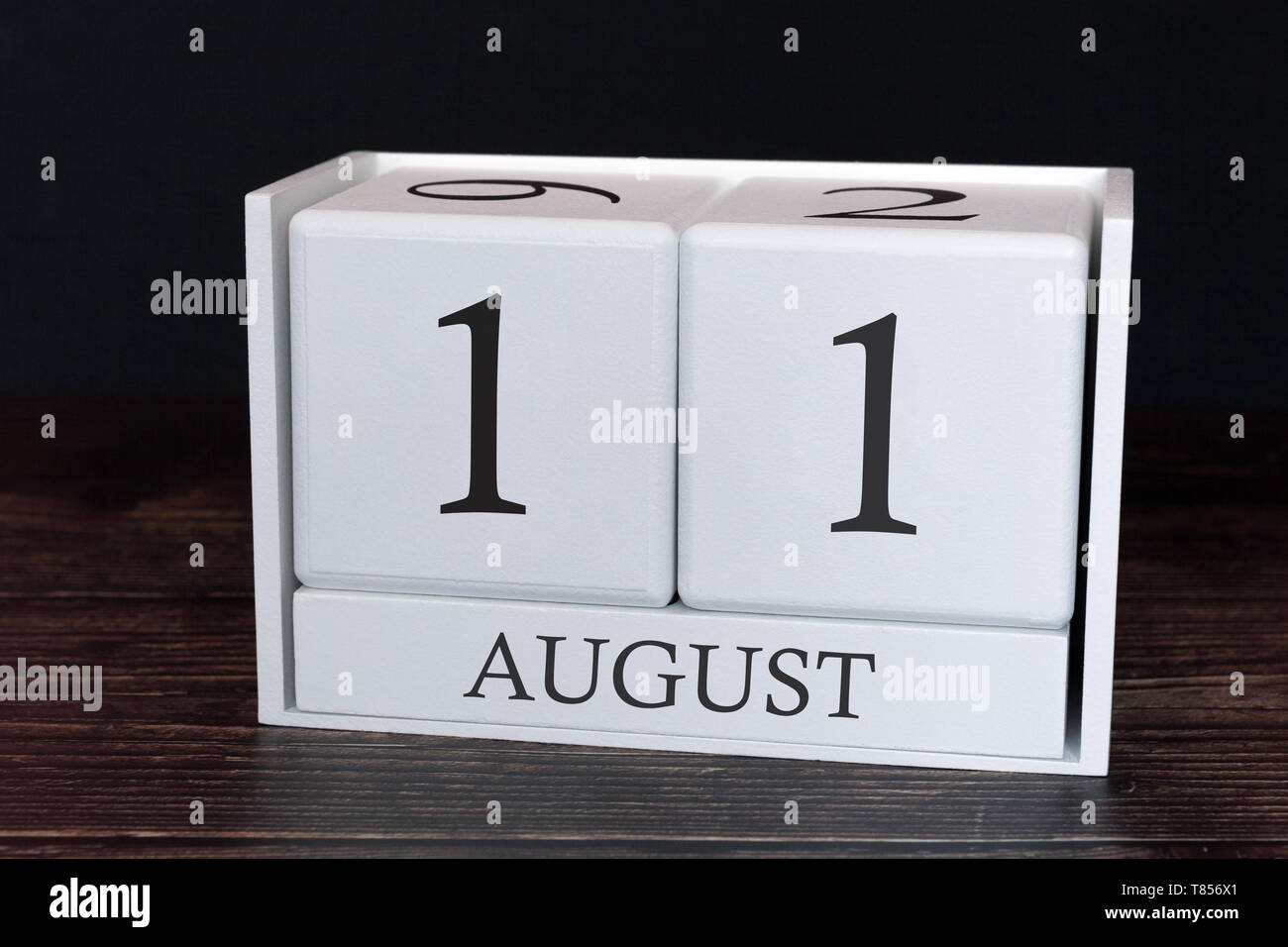 Business Kalender für August 11. Tag des Monats. Planer Veranstalter Datum oder Veranstaltungen Konzept. Stockfoto