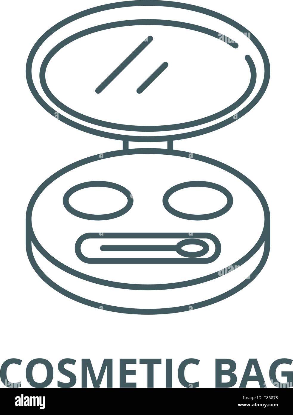 Kosmetiktasche vektor Symbol Leitung, lineare Konzept erläutern, Zeichen, Symbol Stock Vektor