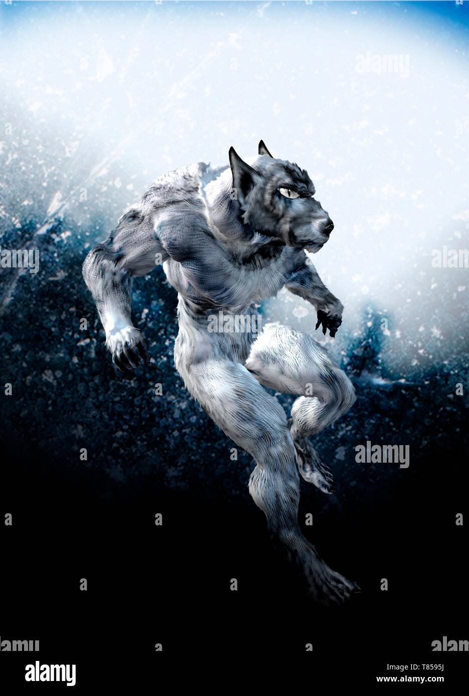 Werwolf, Abbildung Stockfoto