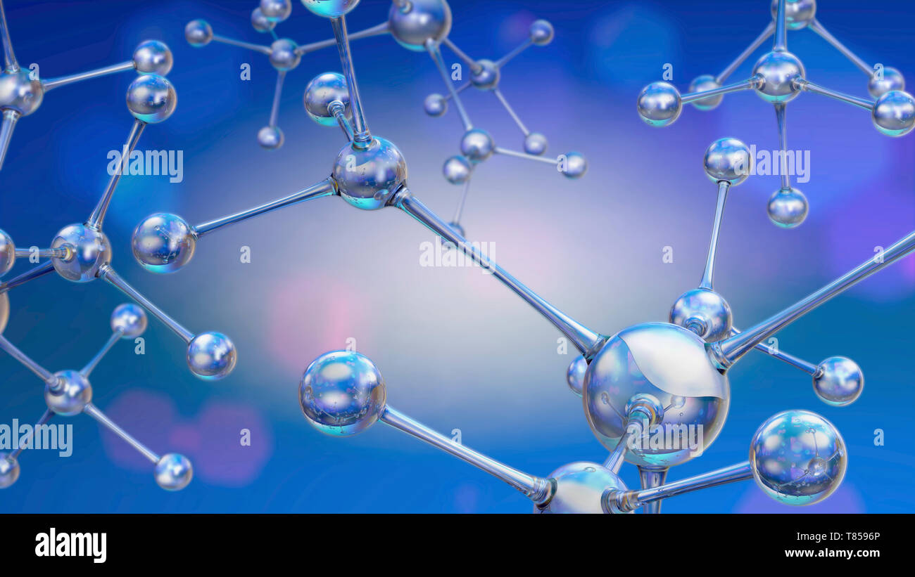 Abstrakte Molekül, Abbildung Stockfoto