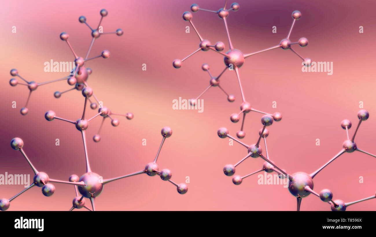 Abstrakte Molekül, Abbildung Stockfoto