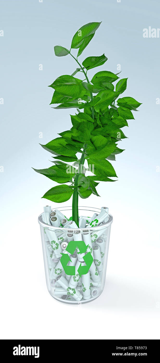 Recycling, konzeptionelle Darstellung Stockfoto