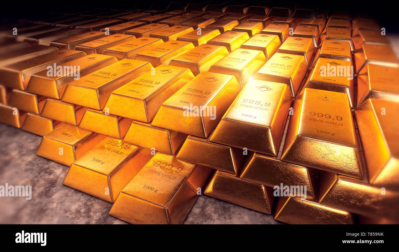 Gold Bars, Abbildung Stockfoto