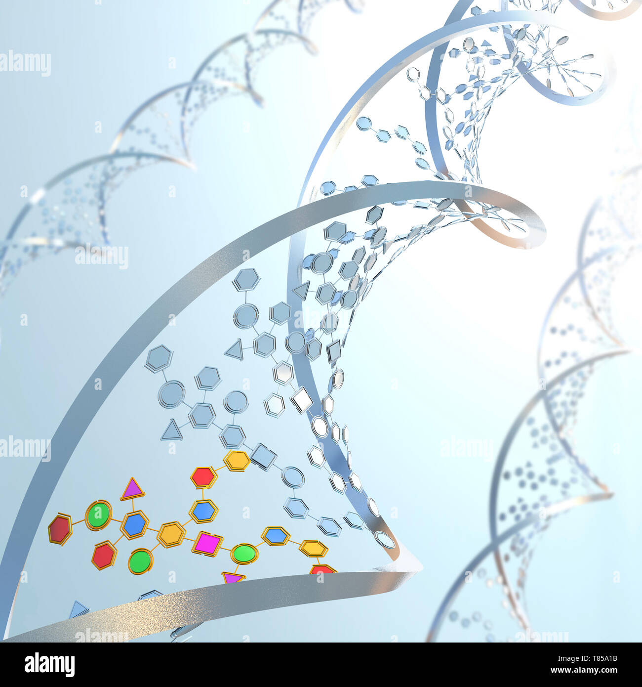 DNA-Moleküle, Abbildung Stockfoto