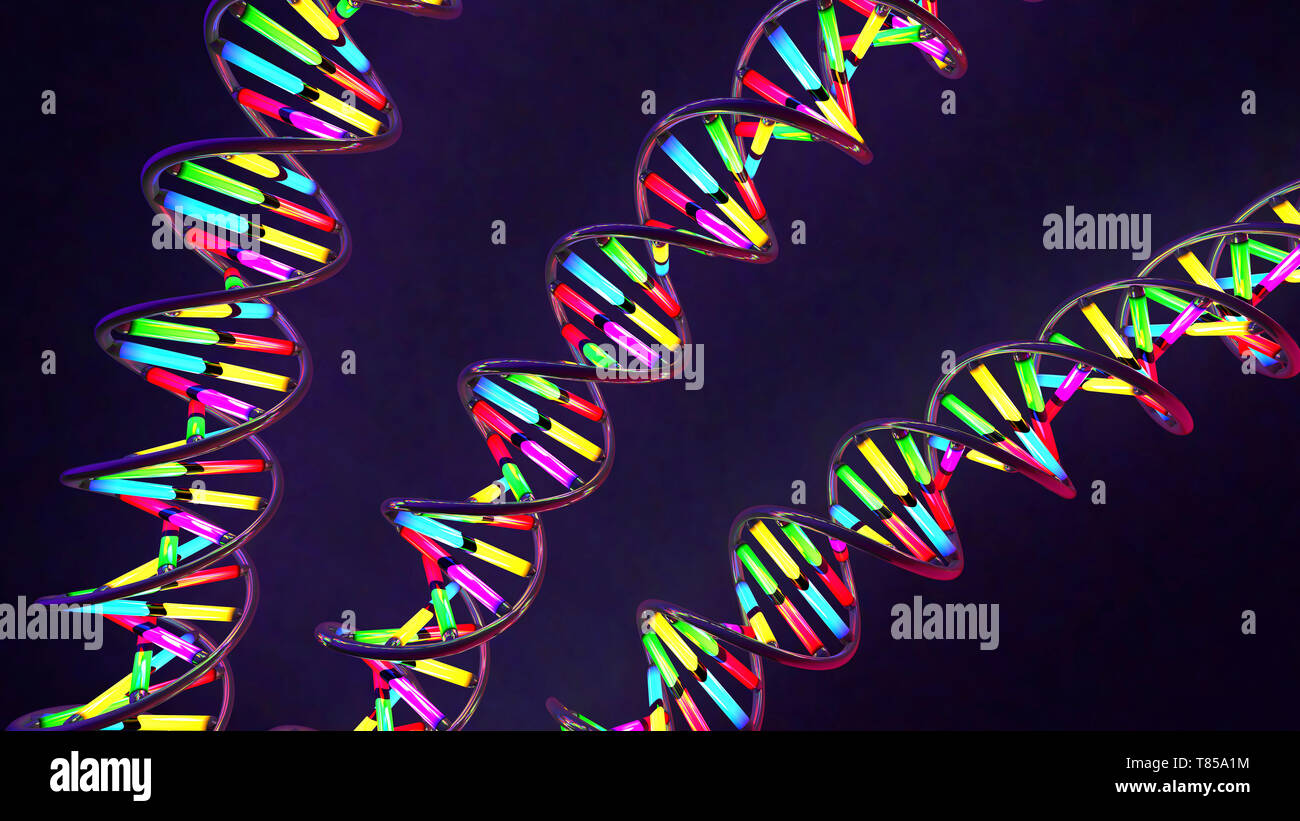 DNA-Moleküle, Abbildung Stockfoto