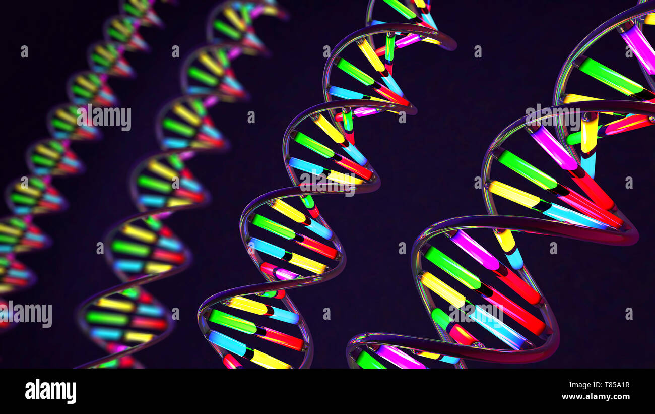 DNA-Moleküle, Abbildung Stockfoto