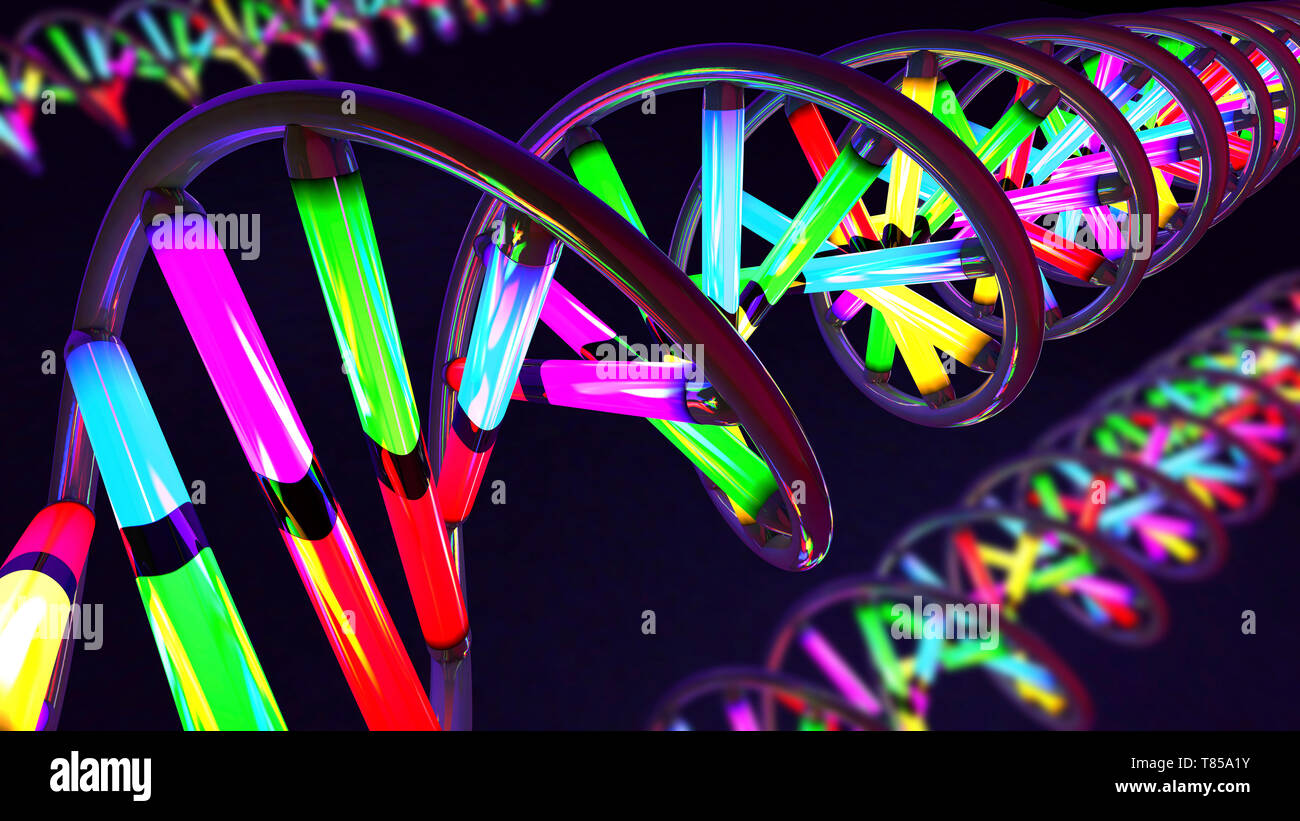 DNA-Moleküle, Abbildung Stockfoto