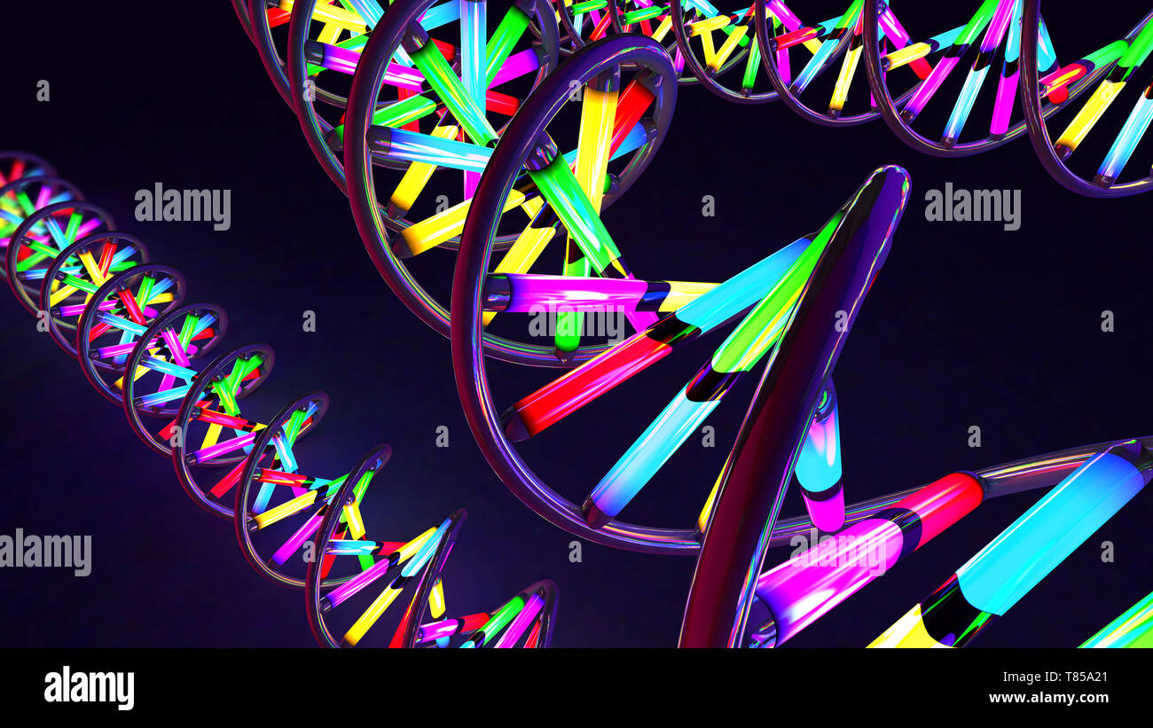 DNA-Moleküle, Abbildung Stockfoto
