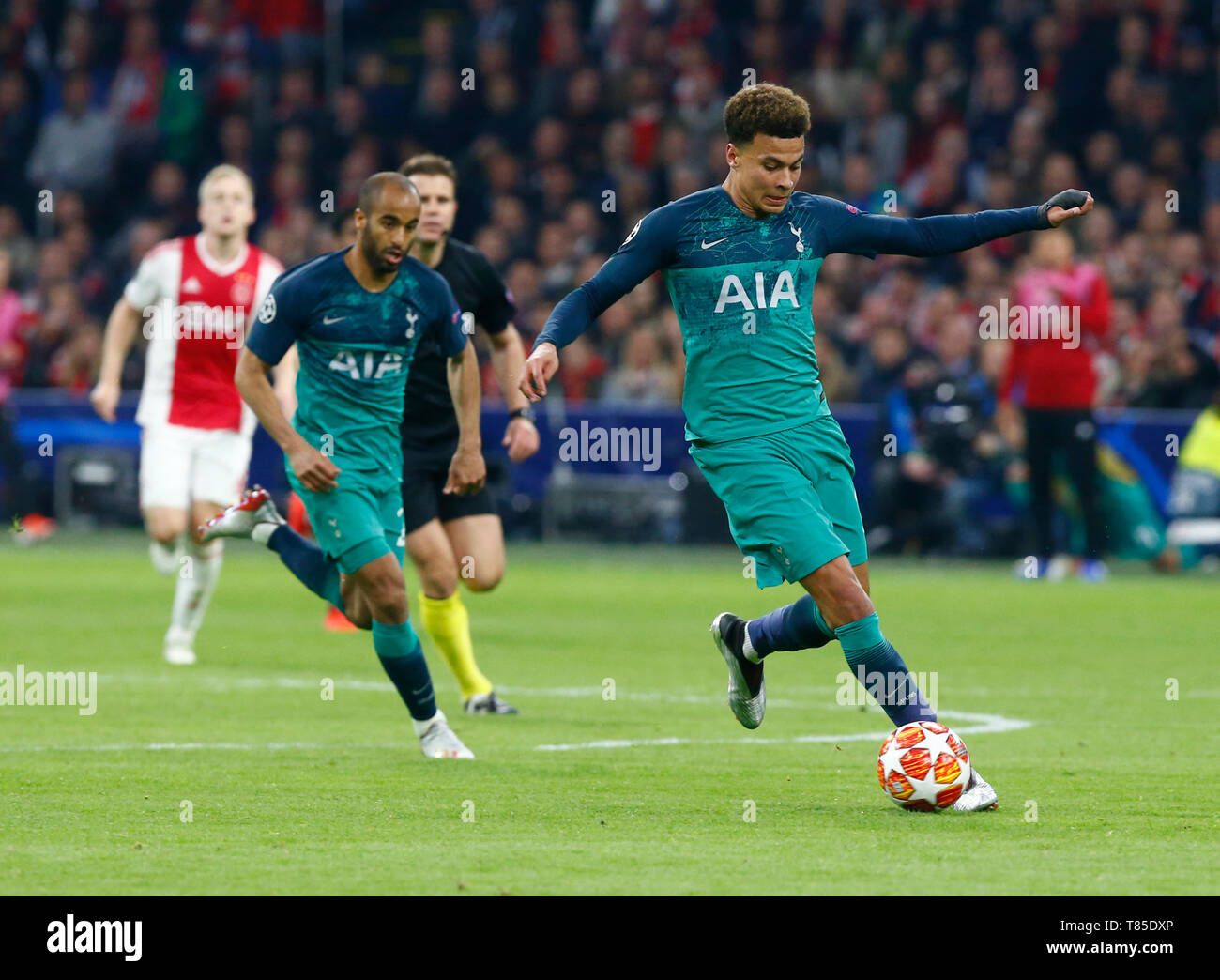 AMSTERDAM, Niederlande. 08. Mai 2019. Tottenham Hotspur der Dele Alli während UEFA Championship League Halbfinale 2 Bein zwischen Ajax und Tottenham Hot Stockfoto