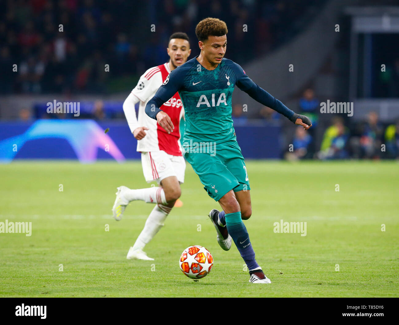 AMSTERDAM, Niederlande. 08. Mai 2019. Tottenham Hotspur der Dele Alli während UEFA Championship League Halbfinale 2 Bein zwischen Ajax und Tottenham Hot Stockfoto