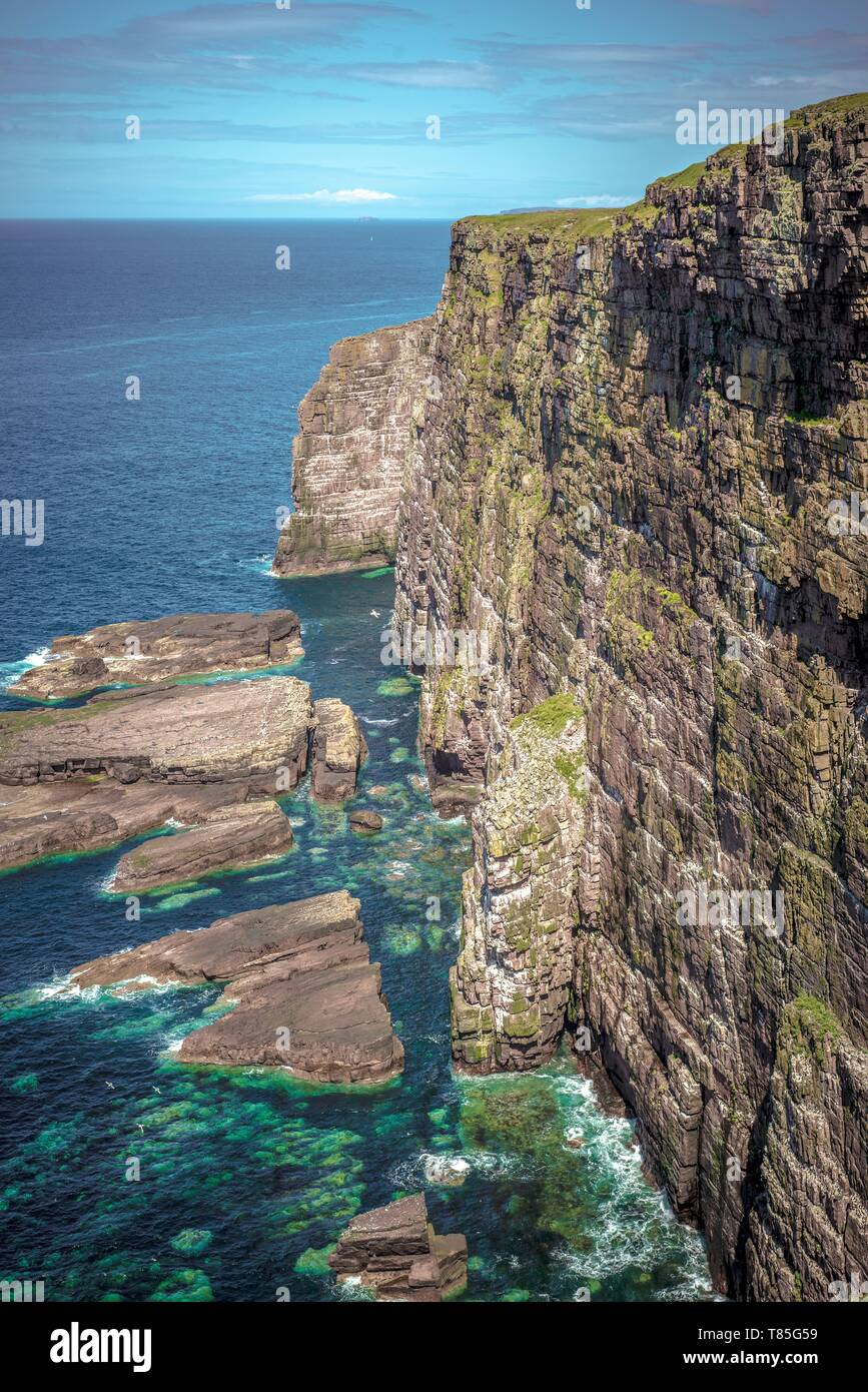 Klippen am Handa Island, Schottland, Großbritannien Stockfoto