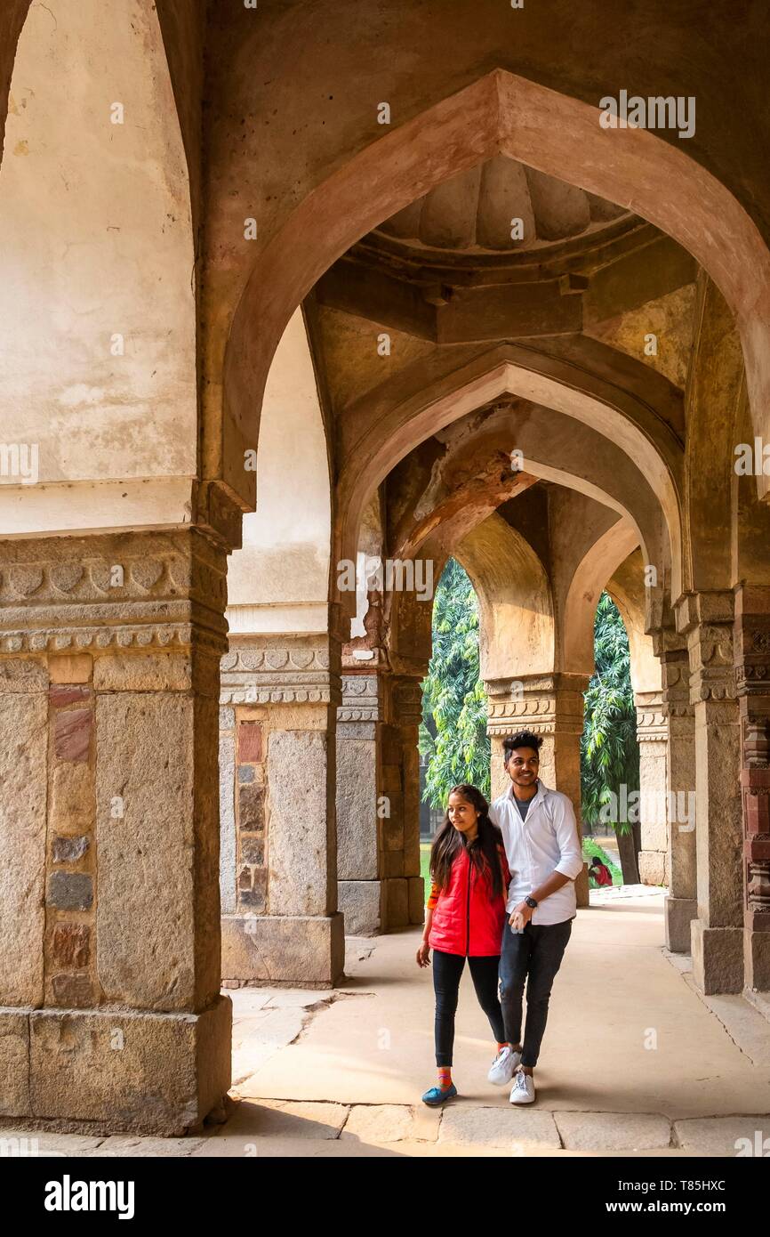 Indien, Neu-Delhi, Lodi (oder Lodhi) Gärten, Grab von Sikandar Lodi (16. Jahrhundert) Stockfoto