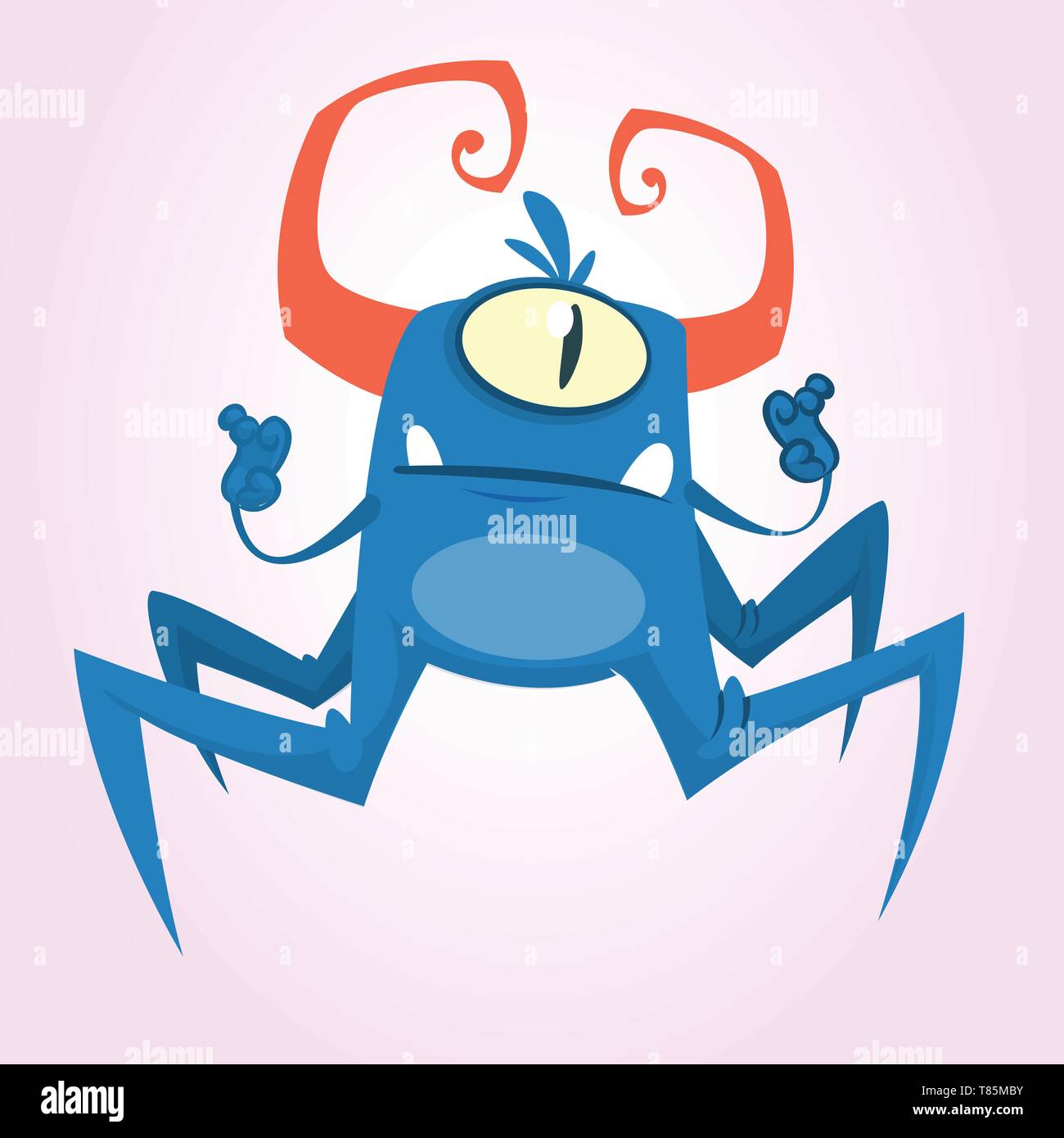 Cute cartoon Spinne Monster. Vector Illustration Stock Vektor