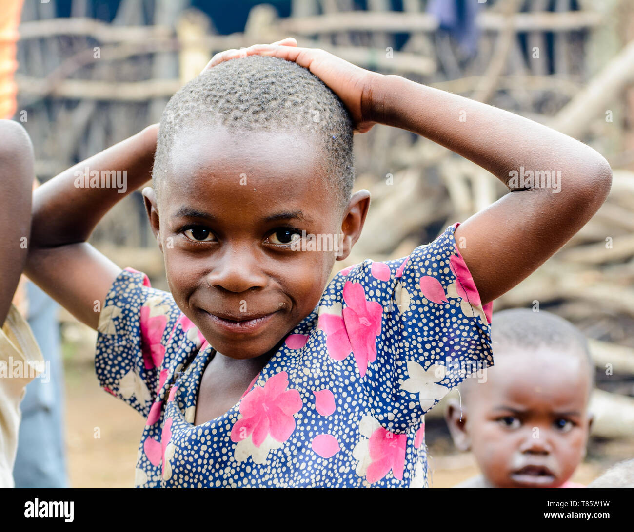 Porträt eines lächelnden Malawische Mädchen Stockfoto